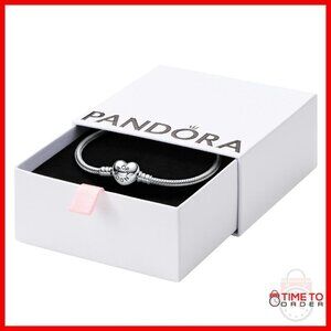 Sterling Silver Snake Chain Bracelet with Heart Clasp - 7.1 Inches